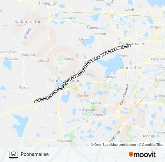 578 Bus Line Map