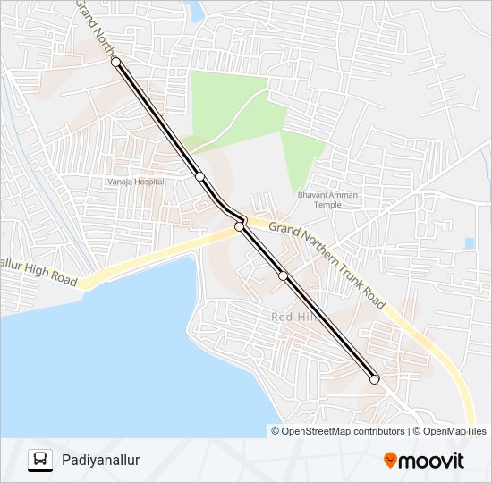 57C Bus Line Map