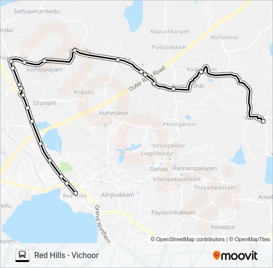 57E Bus Line Map