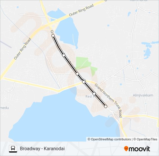 57F Bus Line Map