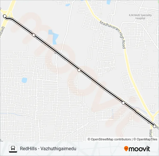 57G Bus Line Map