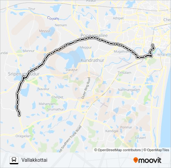 582 Bus Line Map