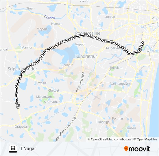 582 Bus Line Map