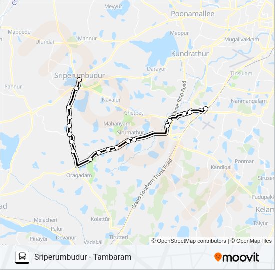 583 Bus Line Map