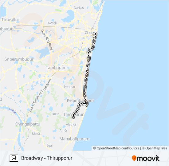 587 Bus Line Map