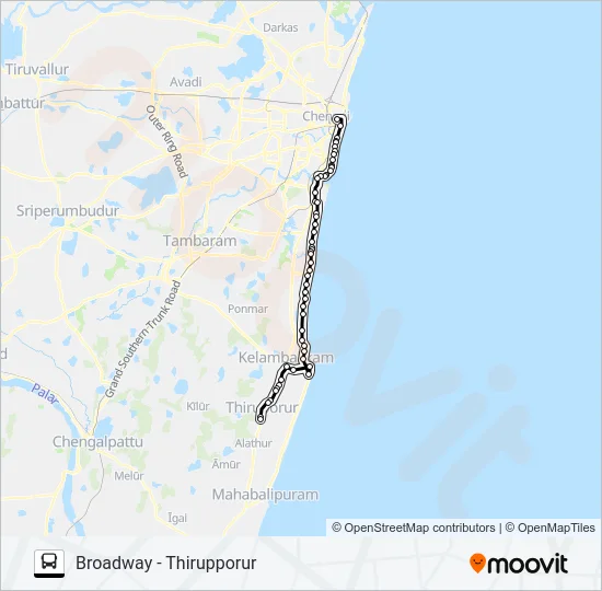 587 Bus Line Map