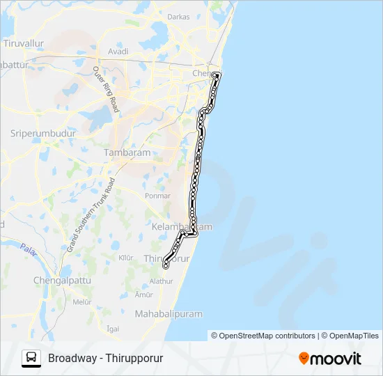 587 Bus Line Map