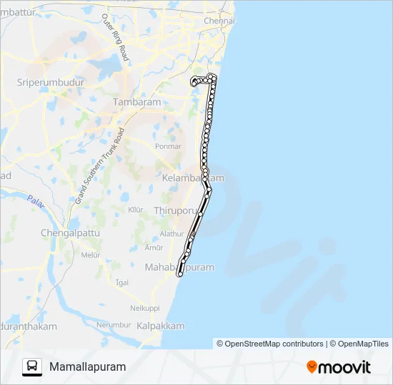 589 Bus Line Map