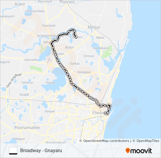 58G bus Line Map
