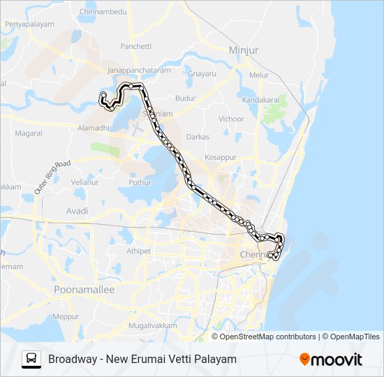 58H Bus Line Map