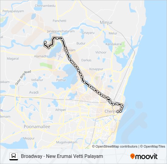 58H Bus Line Map