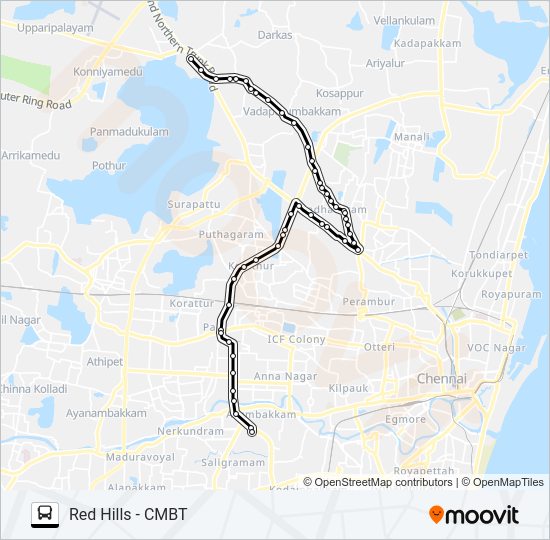 58V Bus Line Map