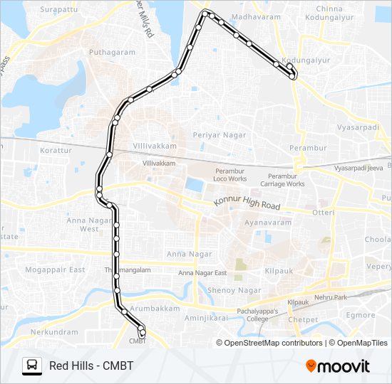 58V Bus Line Map