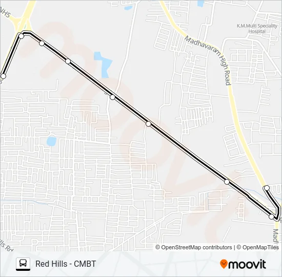 58V Bus Line Map