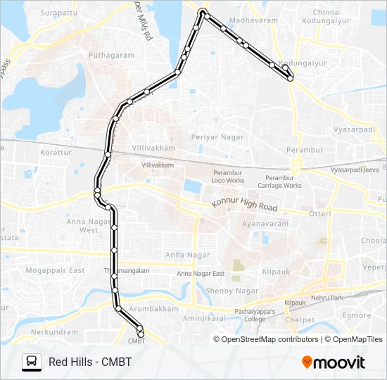 58V Bus Line Map