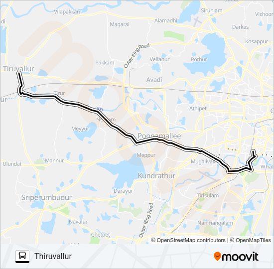 597 Bus Line Map