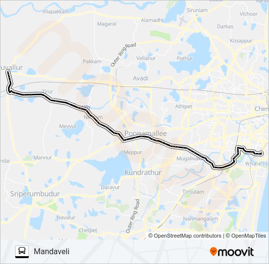 597 Bus Line Map