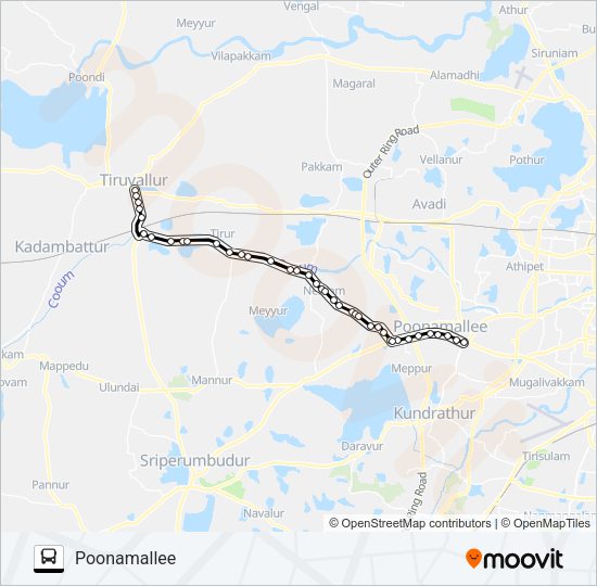 597 Bus Line Map