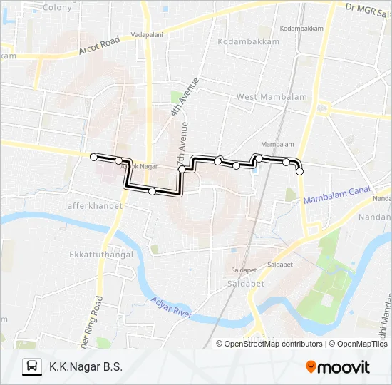597 Bus Line Map