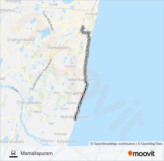 599 Bus Line Map