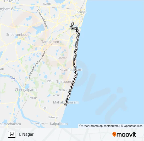 599 Bus Line Map