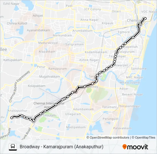 60D Bus Line Map