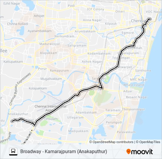 60D bus Line Map