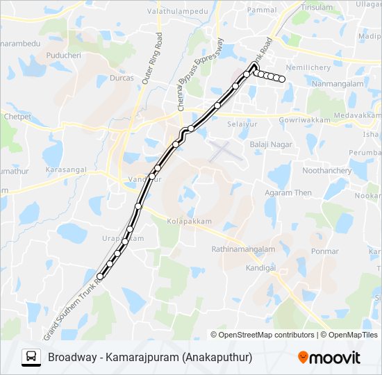 60D bus Line Map