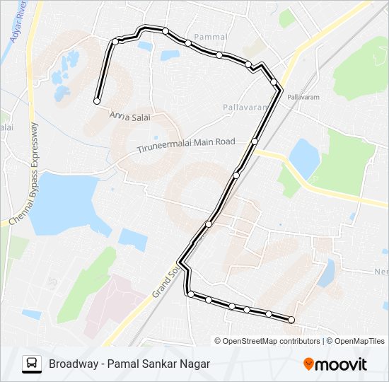 60H Bus Line Map