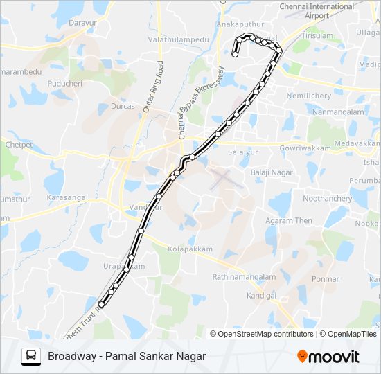 60H Bus Line Map