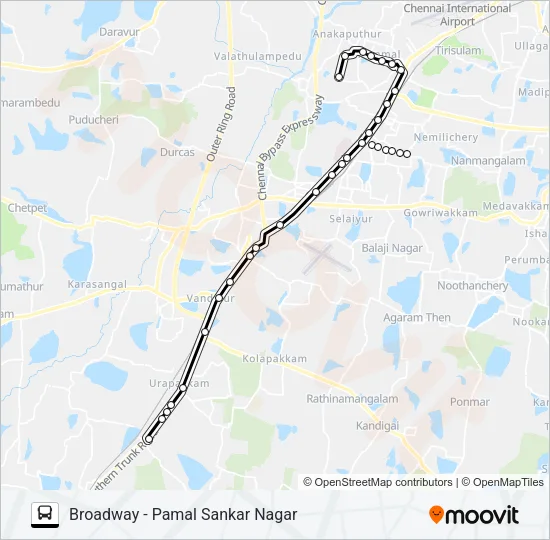 60H Bus Line Map