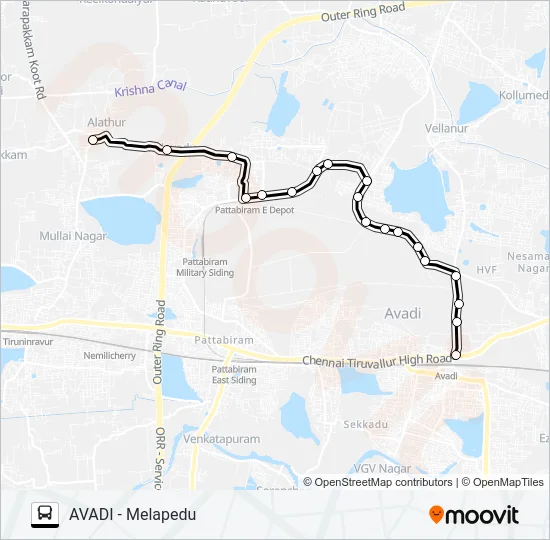 61A Bus Line Map