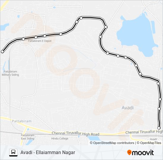 61C bus Line Map