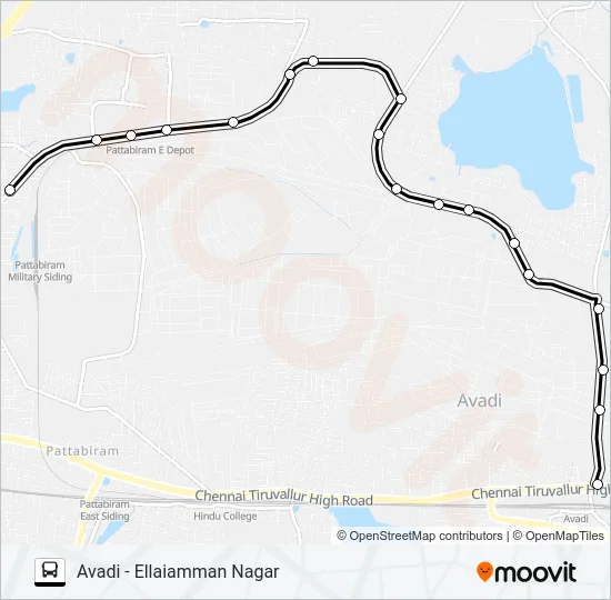 61C Bus Line Map