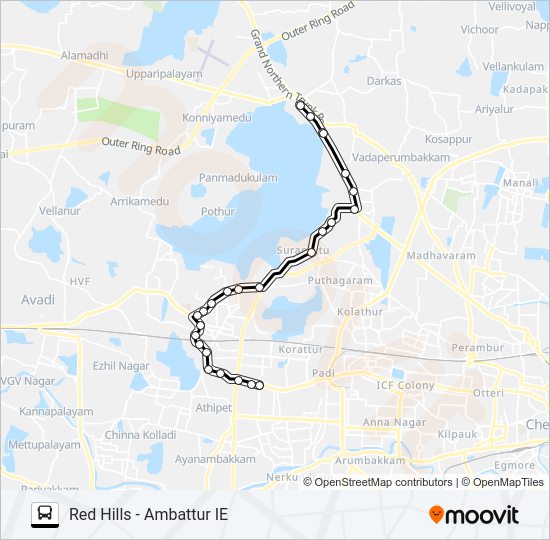 62A Bus Line Map