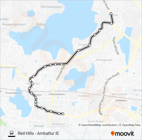 62A Bus Line Map
