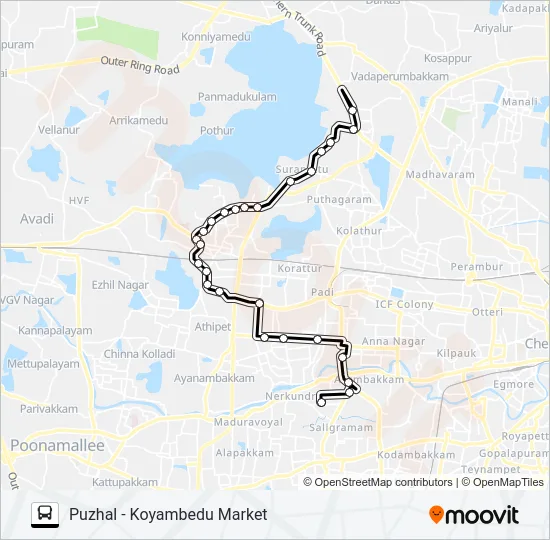 62D Bus Line Map
