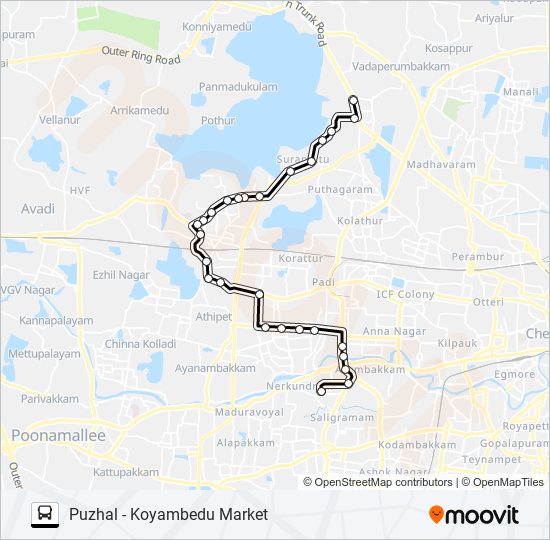 62D Bus Line Map