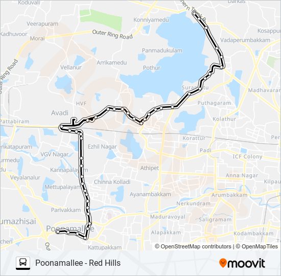 62T Bus Line Map