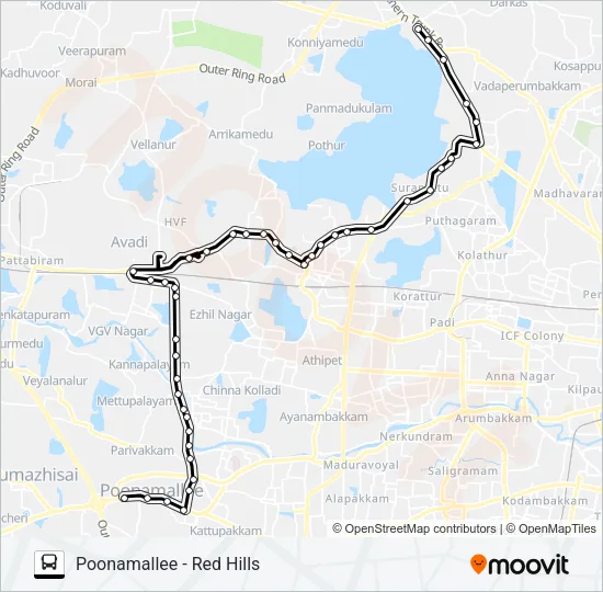 62T Bus Line Map