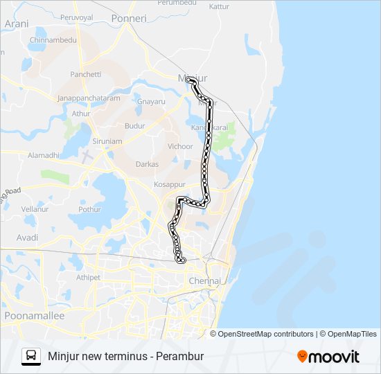 64P bus Line Map