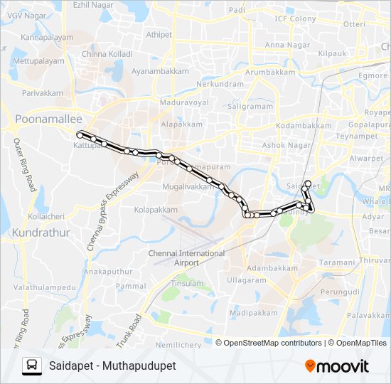 65A Bus Line Map