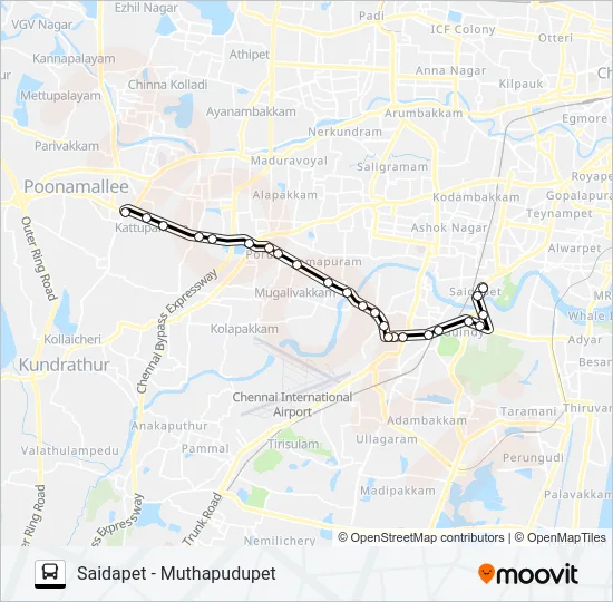 65A Bus Line Map