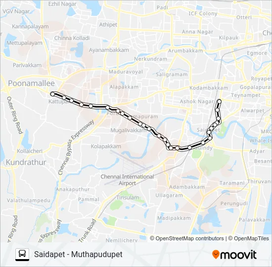 65A Bus Line Map
