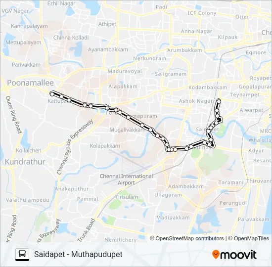 65A Bus Line Map