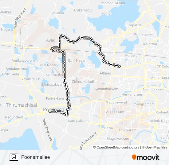 65B Bus Line Map