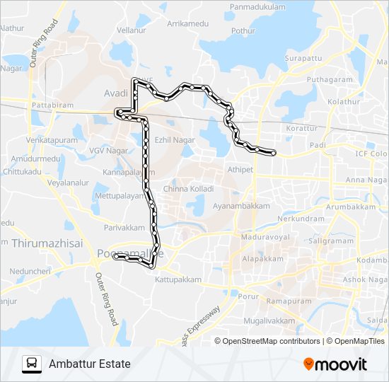 65B Bus Line Map