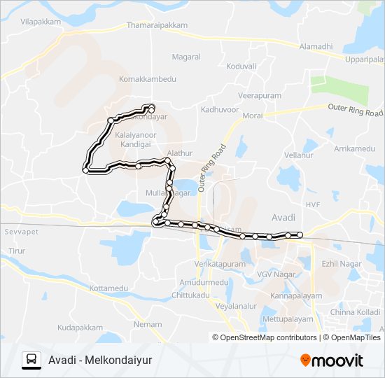 65D bus Line Map