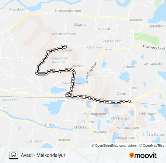 65D Bus Line Map
