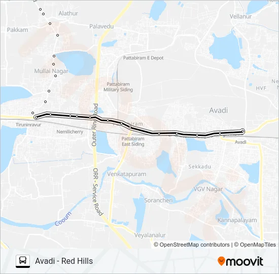 65H Bus Line Map